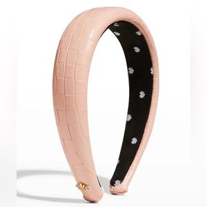 Lele Sadoughi Alice Padded Moc-Croc Headband